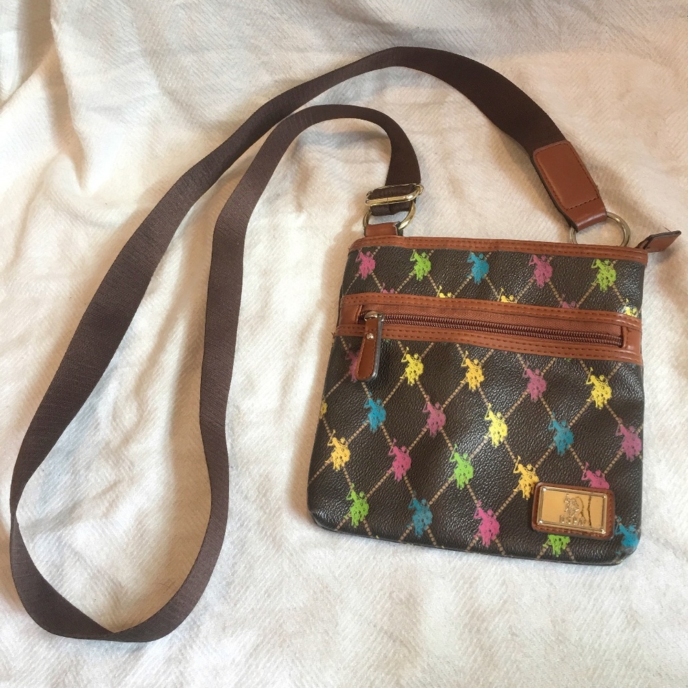 [US.POLO.ASSN] Multicolored logo crossbody bag